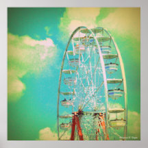 Carnaval vintage Ferris Wheel Photographie - Poste