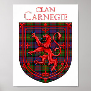 Poster Carnegie Tartan Scottish Plaid Lion Rampant