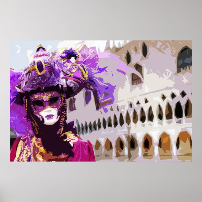 Poster Carnival mask de Venice (Devant)