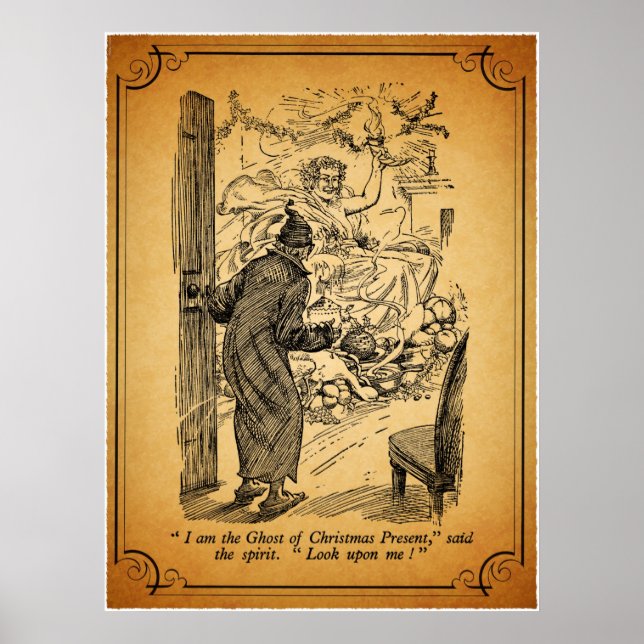 Poster Carol de Noël : Le fantôme du présent de Noël (Devant)