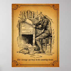 Poster Carol de Noël : Vieux Scrooge
