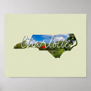 Poster Caroline du Nord Infos photo et nom de ville
