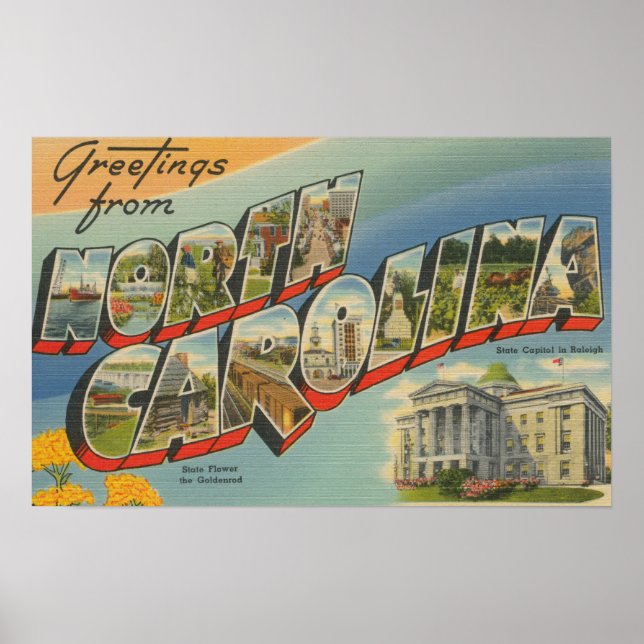 Poster Caroline du NordGrandes lettres Scènes 3 (Devant)