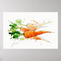 Carotte, aquarelle Cuisine végétale