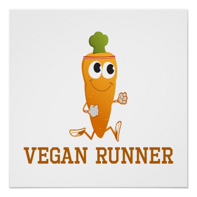 Poster Carotte Vegan Runner (Devant)
