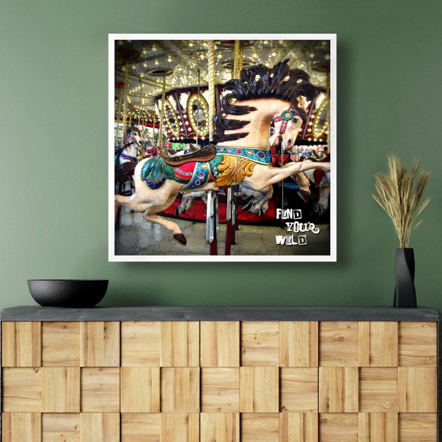 Poster Carousel Horse Éclairage Sparkly Trouvez Votre Sau (Créateur téléchargé)