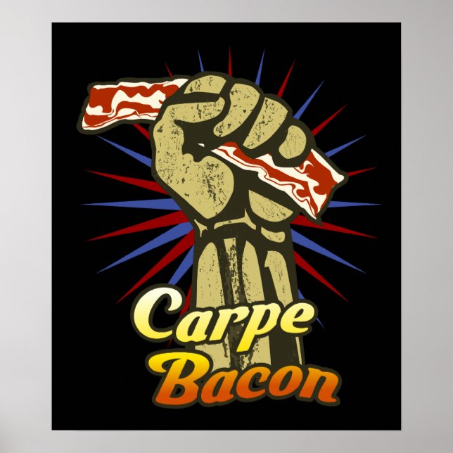 Poster Carpe Bacon 24,95 $ Mur d'art graphique (Devant)