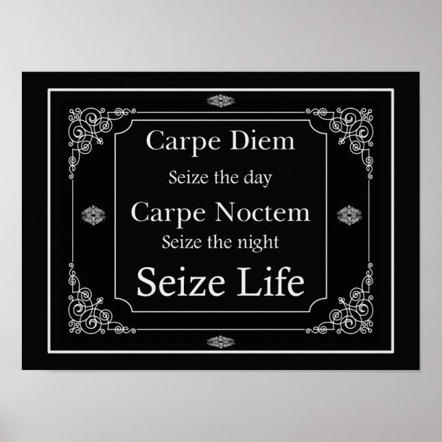 Poster Carpe Diem et Seize Life (Devant)