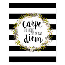Carpe Diem Funny Inspiration Citation Art Imprimer