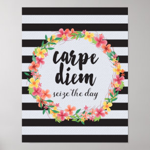 Poster Carpe Diem / Saisir La Citation Du Jour