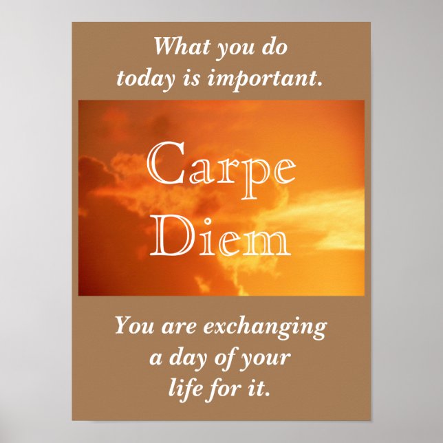 Poster Carpe Diem - Saisir la journée - Art print (Devant)