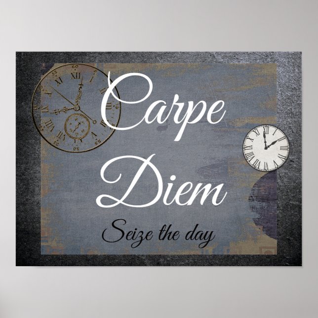 Poster Carpe Diem **Saisir la journée - imprimer (Devant)