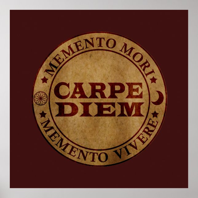 Poster Carpe diem Saisir le jour Memento mori (Devant)