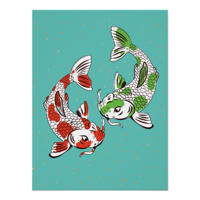 Poster Carpe Koi (Devant)