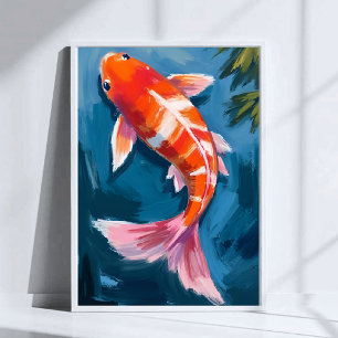 Poster Carpe Koï Aquarelle Belle