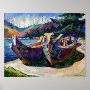 Poster Carr - Canoës de guerre, Alert Bay