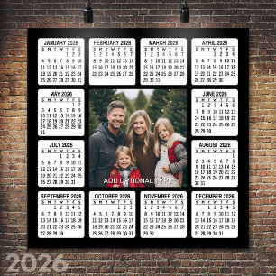 Poster Carré Calendrier authentique avec photo