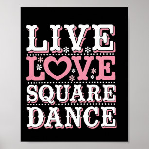 Poster Carré Dance Amour Carré Danser Carré Dance Cadeau