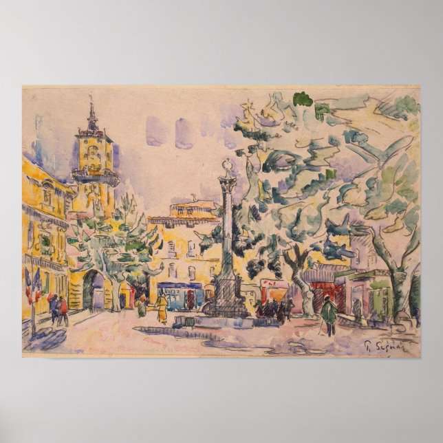 Poster Carré de l'Hôtel de Ville à Aix-en-Provence (Devant)