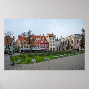 Poster Carré de Livu à Riga, Lettonie