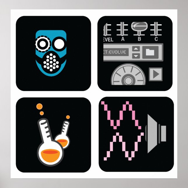 Poster Carré de projet de formule 1 (Devant)