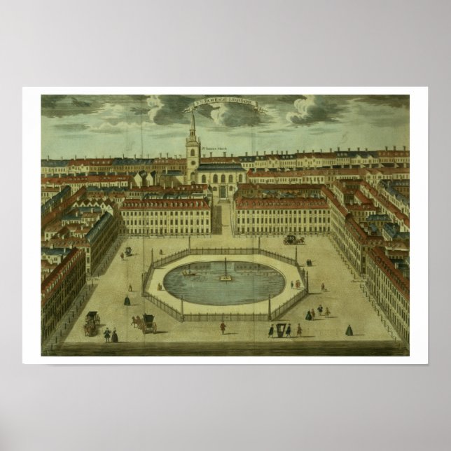 Poster Carré de St. James, pour 'Stow's Survey of London' (Devant)