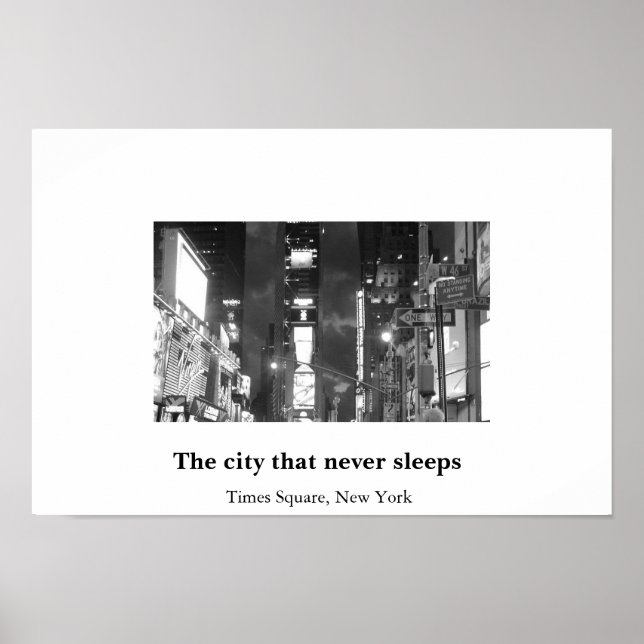 Poster Carré du Times, NY (Devant)