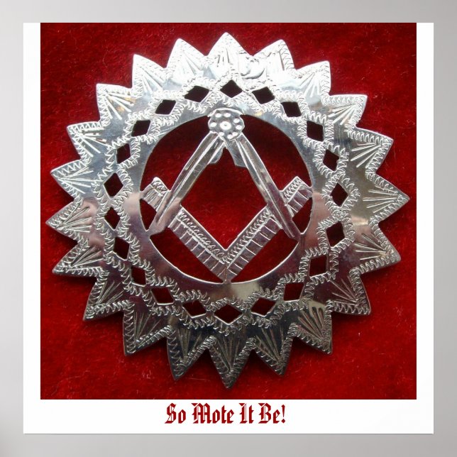 Poster Carré Et Compass En Argent, Alors Faites-En Part ! (Devant)