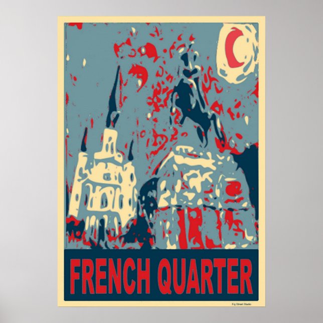 Poster Carré Jackson en bleu (Devant)