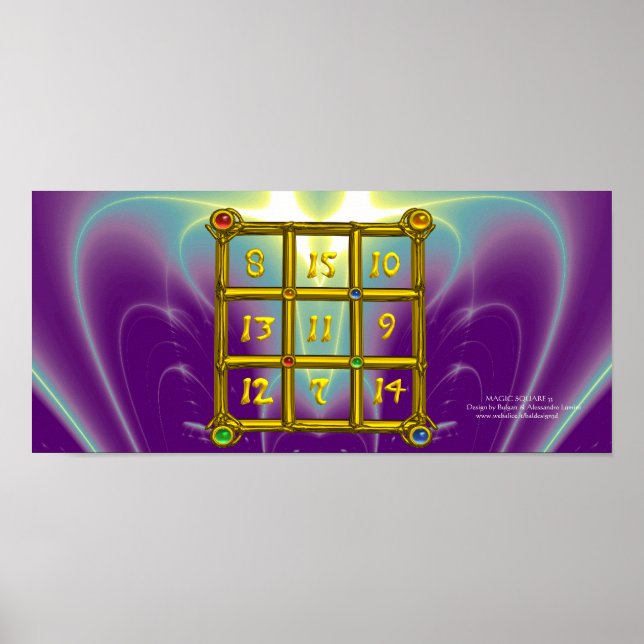 Poster CARRÉ MAGIC 33, bleu violet (Devant)