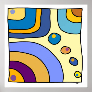 Poster carré moyen modèle "Bubble Gum Art"