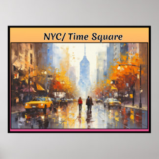 Poster Carré NYC/temps