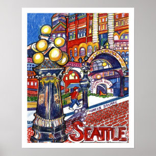 Poster Carré pionnier