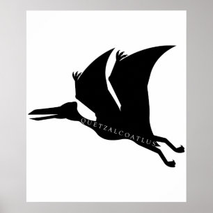 Poster Carré préhistorique Quetzalcoatlus Pterosaur