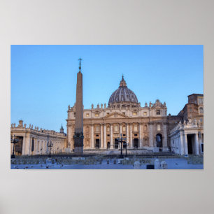 Poster Carré Saint-Pierre en Cité du Vatican - Rome, Ital