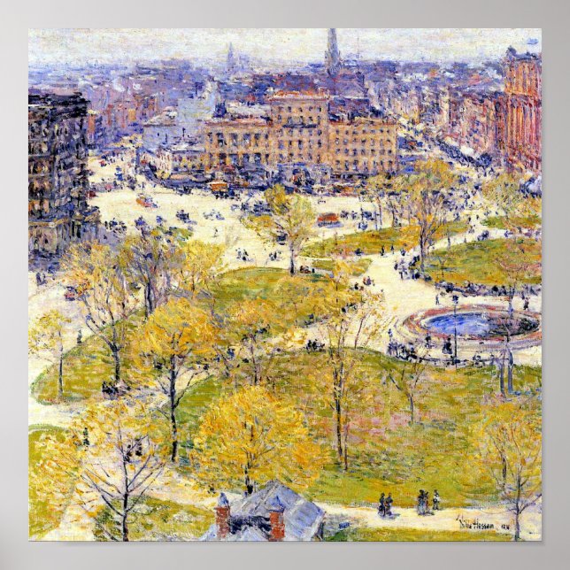 Poster Carré syndical au printemps par Frederick Childe H (Devant)