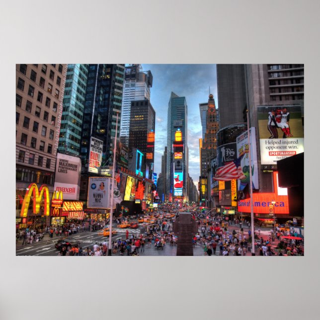 Poster Carré Times - New York Imprimer (Devant)
