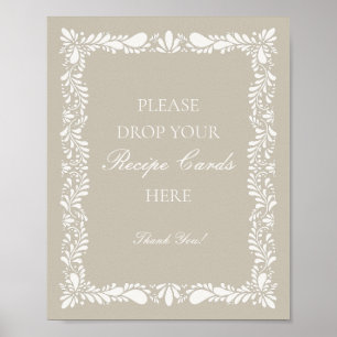 Poster Carreau de Talavera beige Espagnol Partagez une re