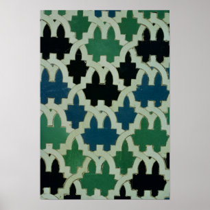 Poster Carreaux azulejos du trône des Sultans
