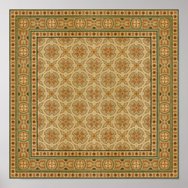 Poster Carreaux de mosaïque italienne décoratifs par Visi (Devant)