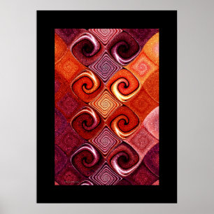 Poster carreaux rouges