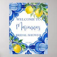 Carrelage bleu citron amore douche nuptiale accuei