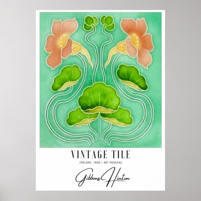 Poster Carrelage de mosaïque vintage - Gibbons Hinton (19 (Devant)