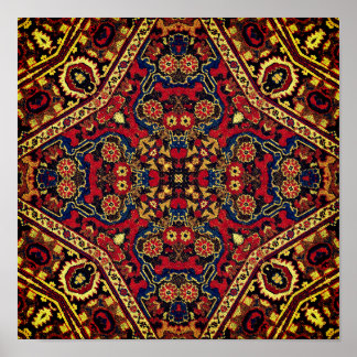 Poster Carrelage du musée Perse ou Oriental Carpet Détail