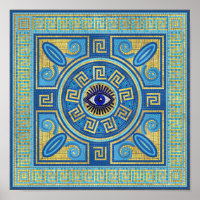 Carrelage en mosaïque de l'oeil mal