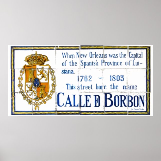 Poster Carrelage espagnol Bourbon St. (Devant)