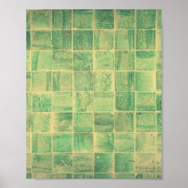 Poster Carrelage fond Salle de bain (Devant)