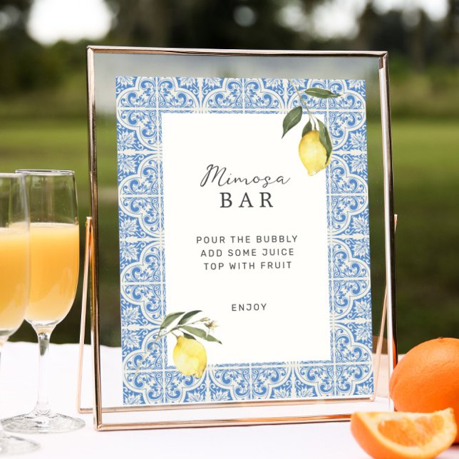 Poster Carrelage méditerranéen Amalfi Capri Mimosa Bar (Créateur téléchargé)