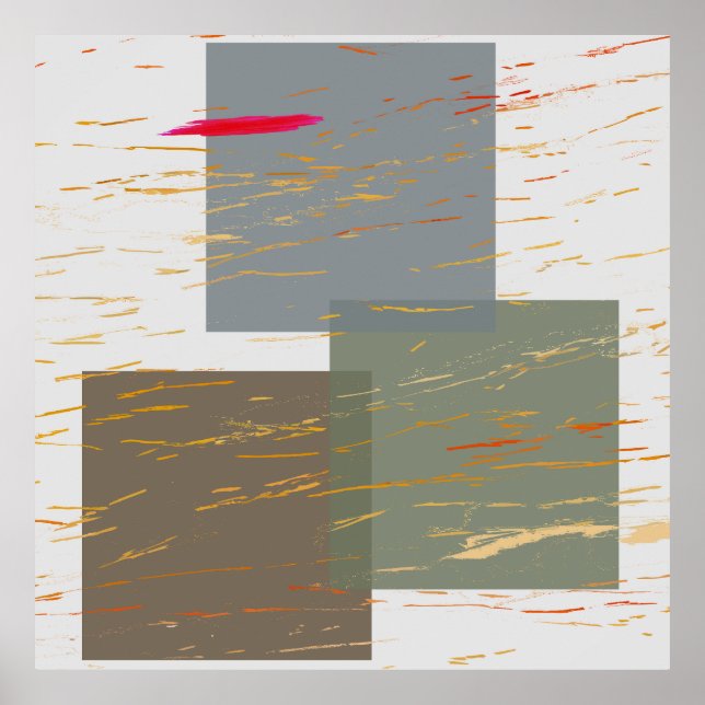 Poster Carrés en flux (Devant)