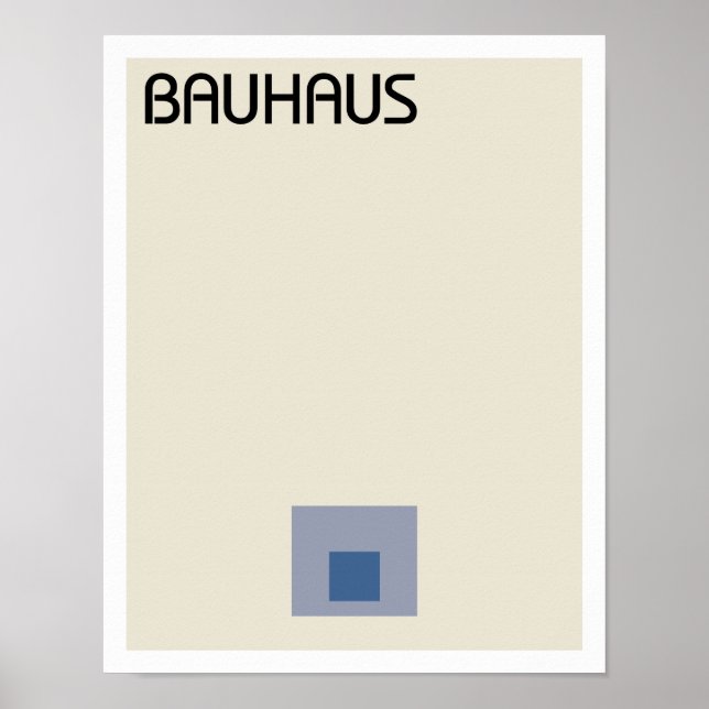 Poster Carrés minimalistes du Bauhaus (Devant)